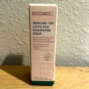 BIOSSANCE Sqaulane Lactic Acid Resurfacing Night Serum NIB